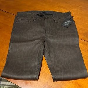 Joe’s Jeans Real Leather, Tone on Tone Animal Print Jeans. Unique Contemporary